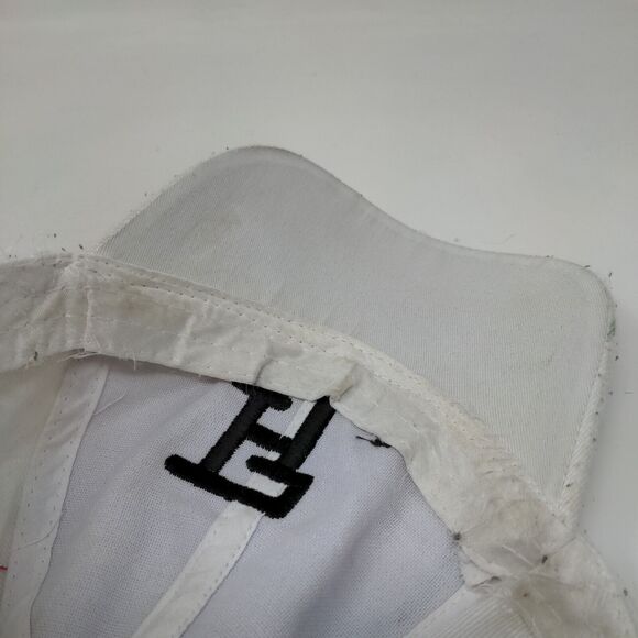 Florida Strapback Hat White One Size Adjustable Embroidered Vented Holes 6 Panel - Picture 9 of 9